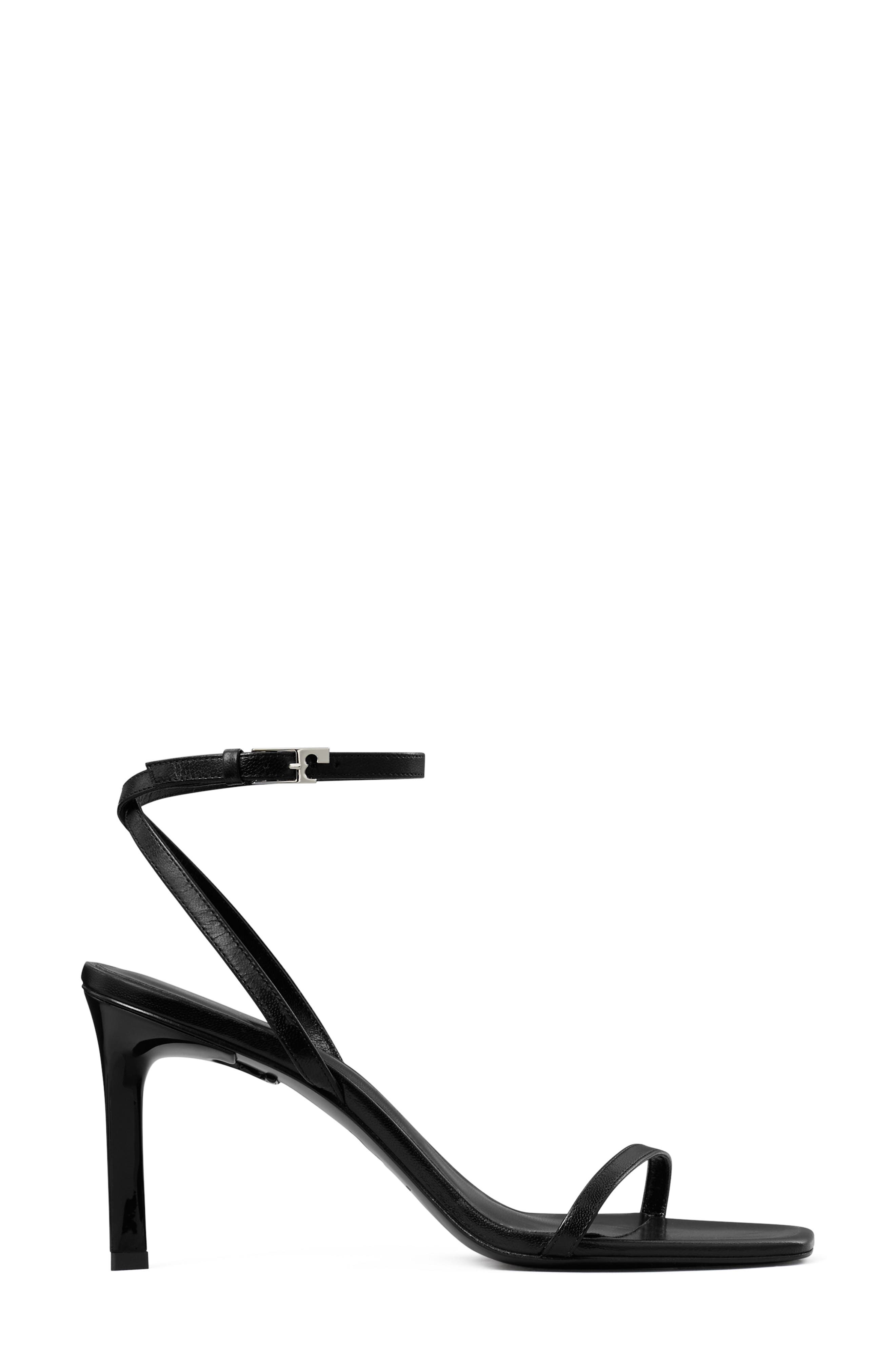 Tory Burch Gigi Leather Sandal, Alternate, color, Black