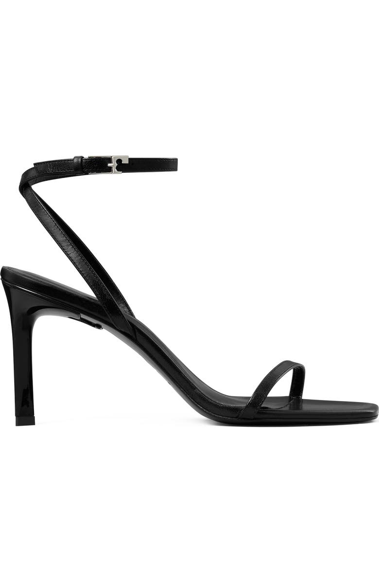 Tory Burch Gigi Leather Sandal, Alternate, color, Black
