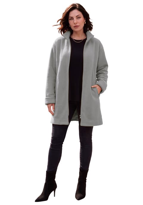 Plus Size Fleece Driving Coat