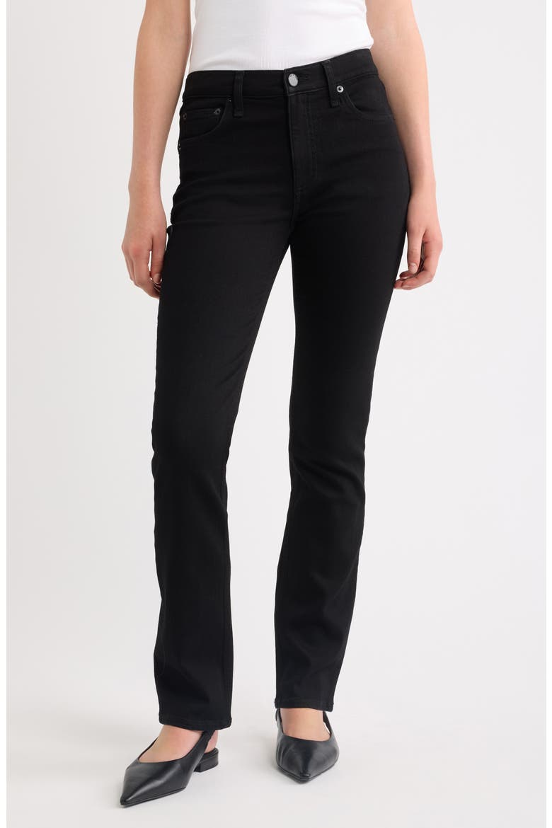 Flexi Wren Mid Rise Slim Jeans, Main, color, BLACK