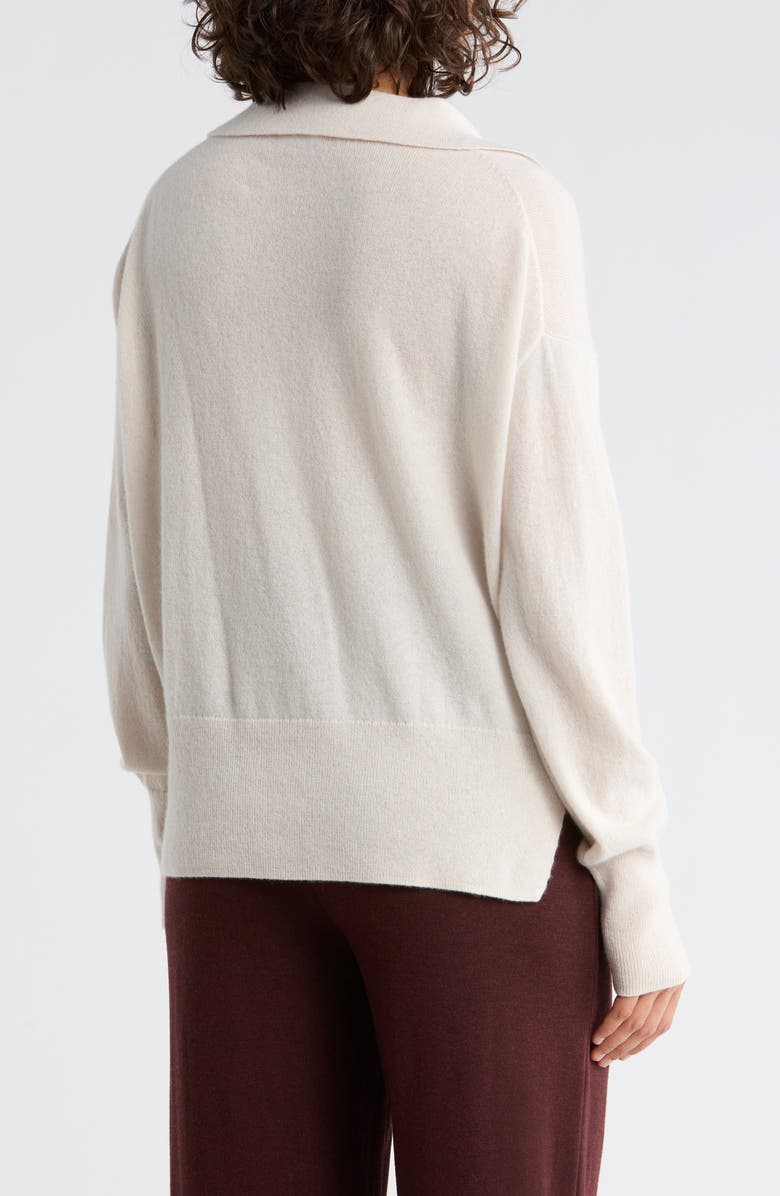 Splendid Tori Cashmere Polo Sweater, Alternate, color, Pale Oak White