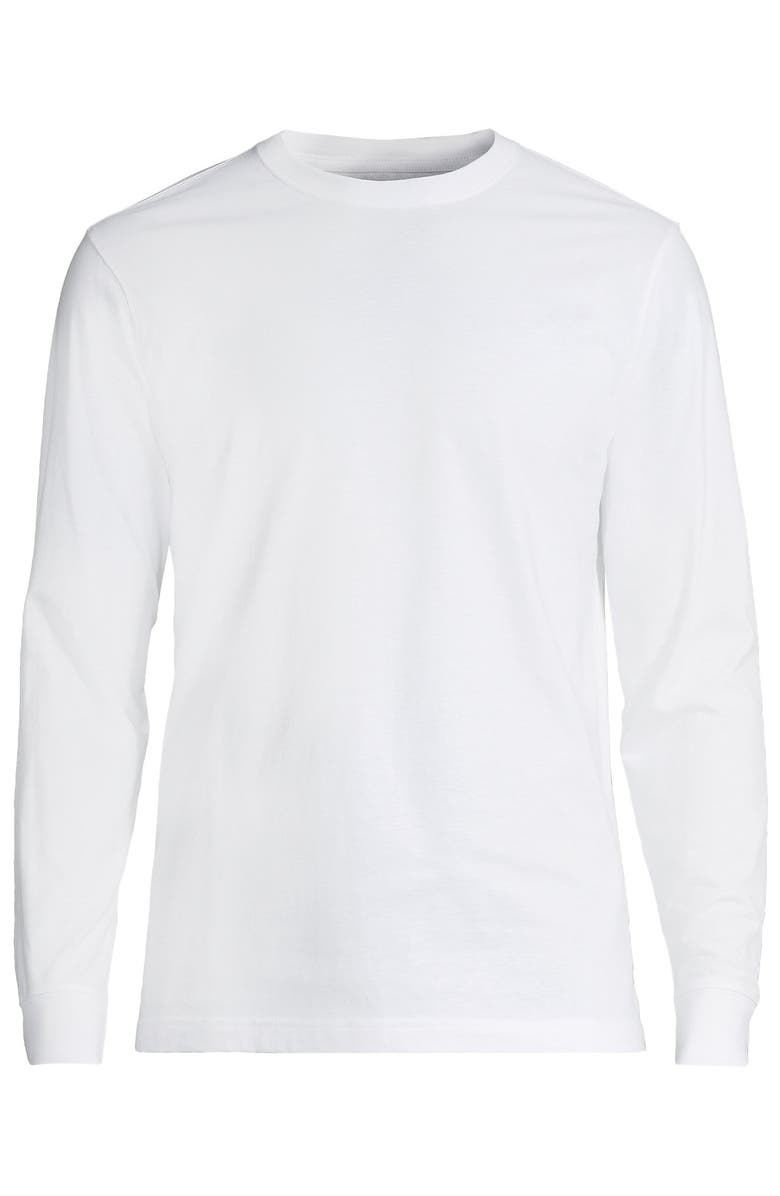 Lands' End School Uniform  Long Sleeve Essential T-shirt, Alternate, color, White