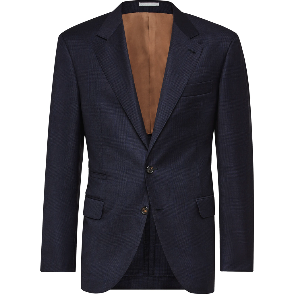 Brunello Cucinelli Single-breasted Virgin-wool Blazer In Blue
