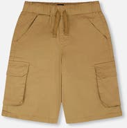 Deux par Deux Stretch Twill Bermuda with Cargo Pockets