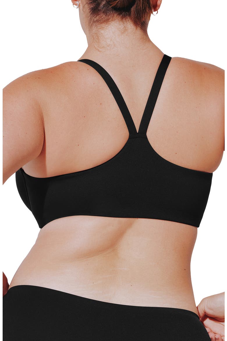 ComfortStretch Underwire Front Close Racerback Bra, Alternate, color, BLACK