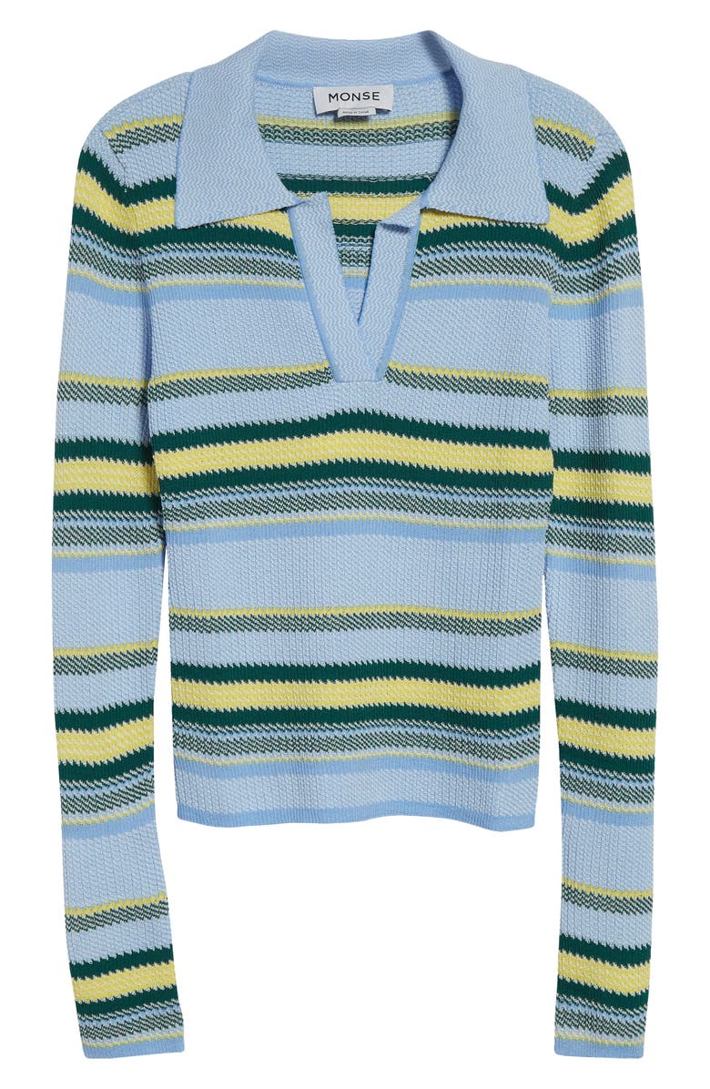 MONSE Stripe Jacquard Polo, Alternate, color, 