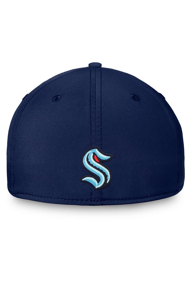Men's Fanatics Branded Deep Sea Blue Seattle Kraken Wordmark Flex Hat, Alternate, color, Navy