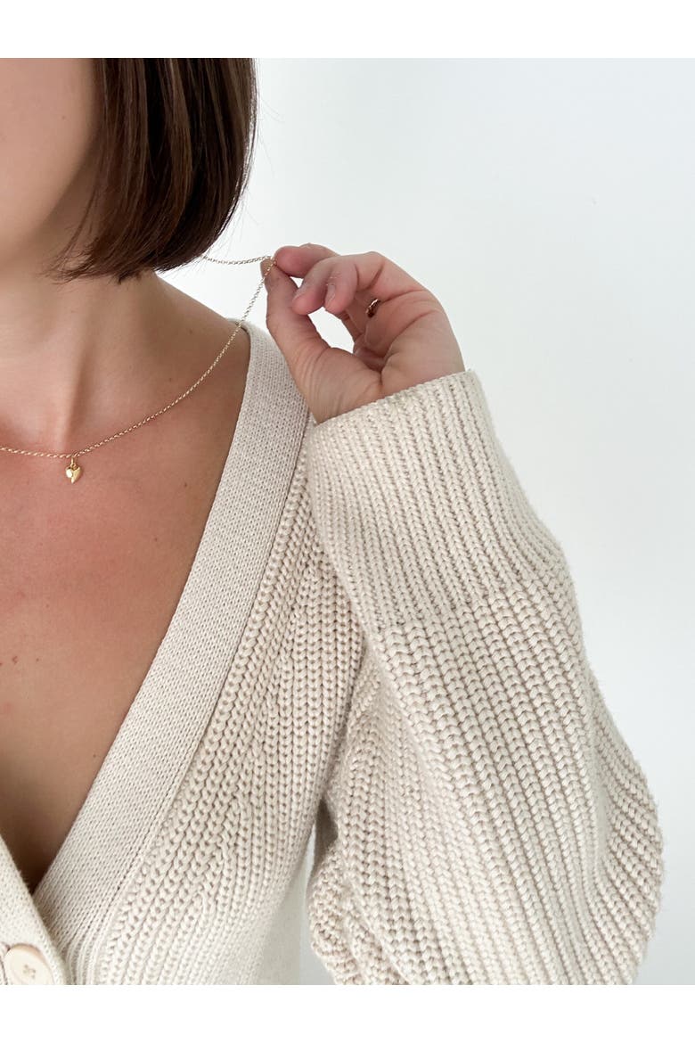 Lou Puff Heart Necklace, Alternate, color, 14k Gold Fill - 16-18"