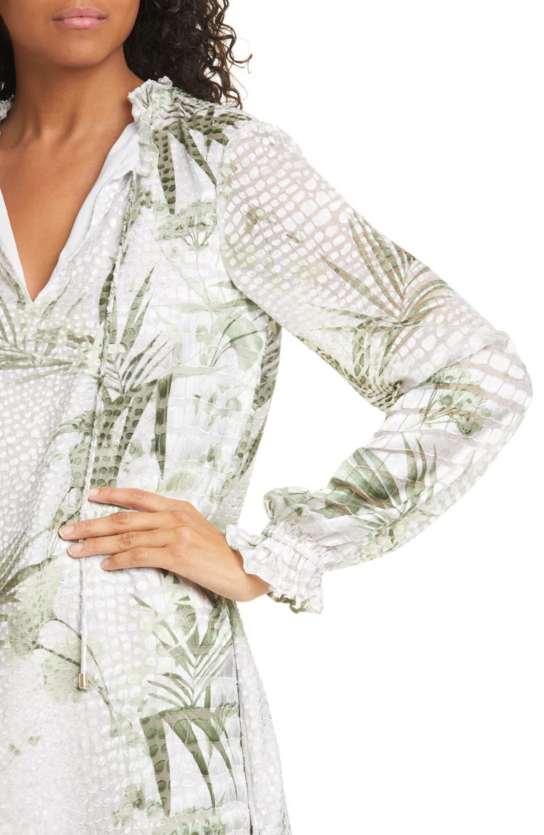 Ted Baker London Glimmah Highland Floral Long Sleeve Shift Dress, Alternate, color, 