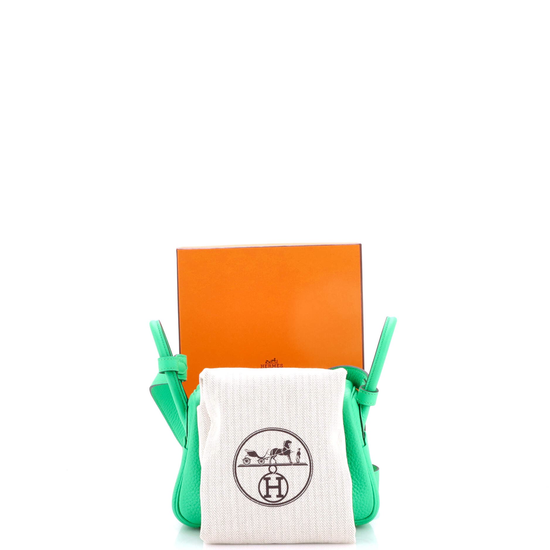 Pre-Owned Hermes Lindy Bag Clemence Mini, Alternate, color, Vert Comics