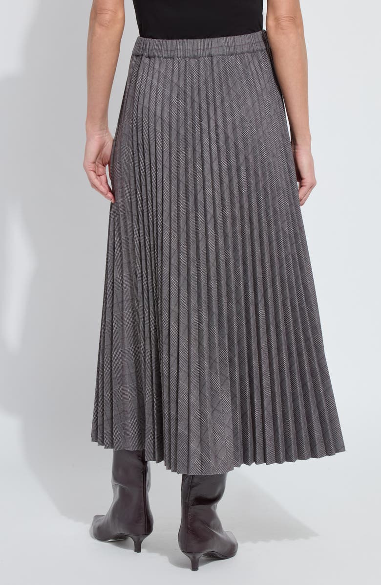 Lysse Pierra Pleated Ponte Midi Skirt, Alternate, color, London Glen Plaid