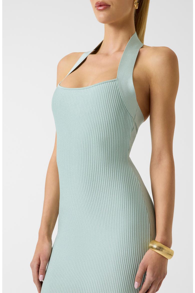 Jenny Rib Halter Midi Dress, Alternate, color, LIGHT BLUE