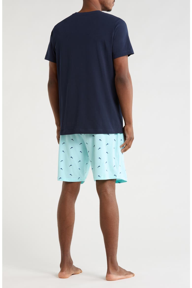 Jam Short Cotton Blend Pajamas, Alternate, color, AQUA/ PRINT