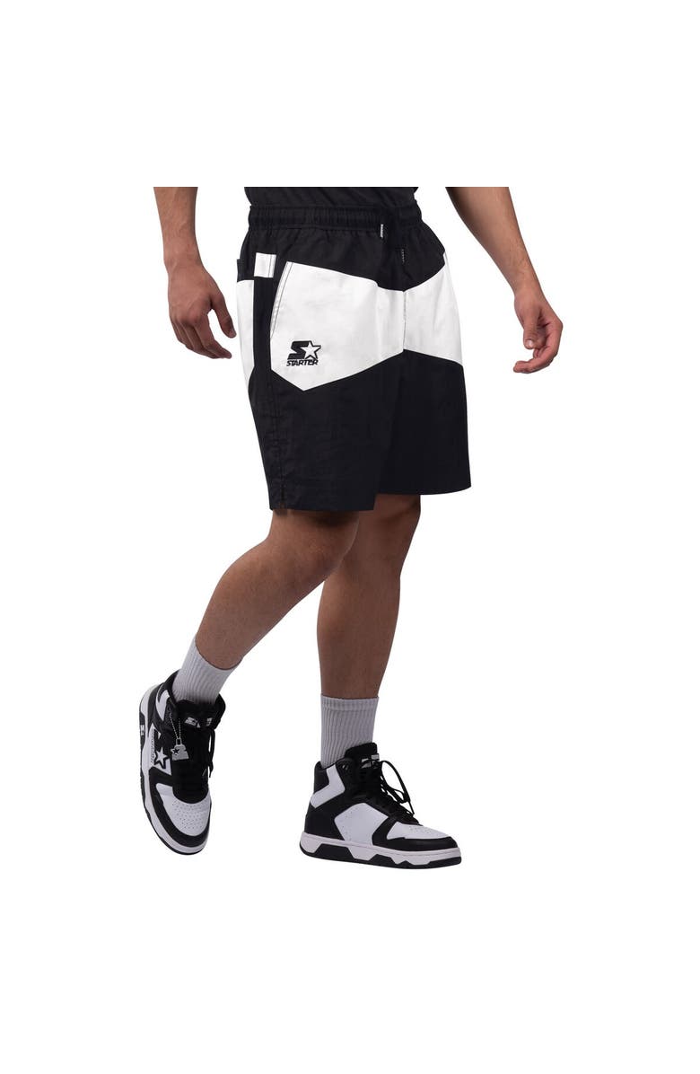 STARTER Men's Starter x NHL Black Ice Black/White New York Rangers Linechange Shorts, Alternate, color, Black