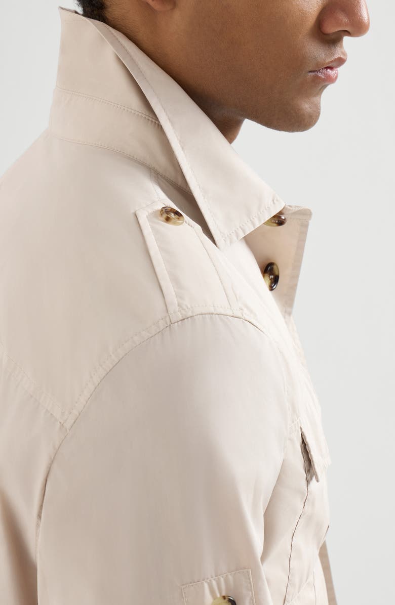 Brunello Cucinelli Water-resistant safari jacket, Alternate, color, Panama