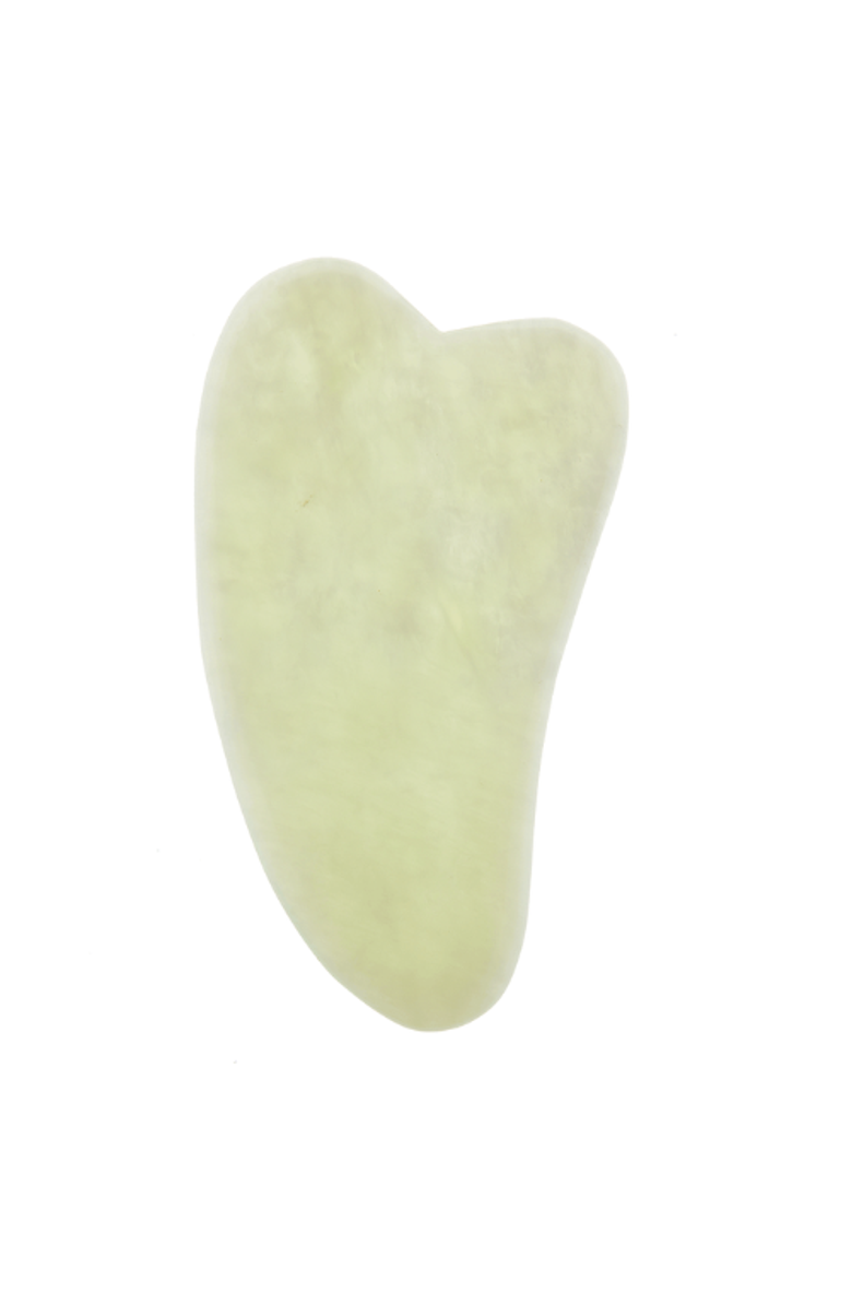 White Lotus Beauty Genuine Premium Jade Gua Sha, Main, color, Green