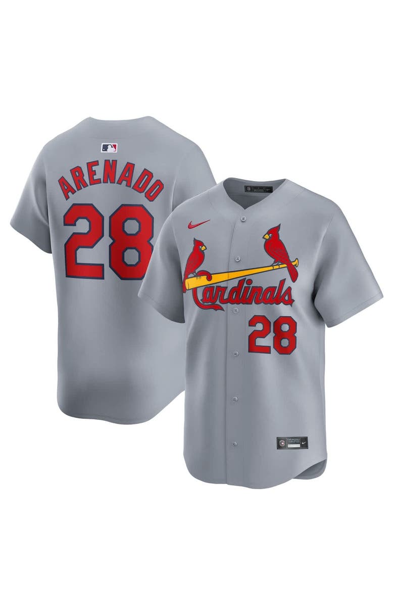 Nike Men's Nike Nolan Arenado Gray St. Louis Cardinals Away Limited Player Jersey, Alternate, color, Gray