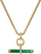 EFFY Jade & White Sapphire Pendant Necklace