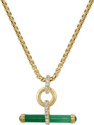 EFFY Jade & White Sapphire Pendant Necklace