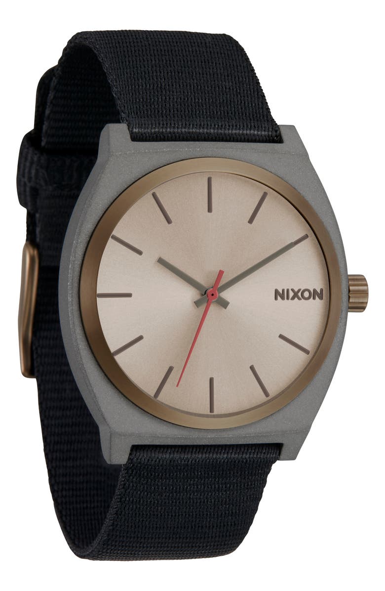 Nixon Time Teller Nylon Strap Watch, 37mm, Alternate, color, 
