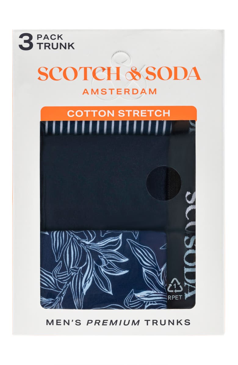 Scotch & Soda 3-Pack Cotton Stretch Trunks, Alternate, color, 