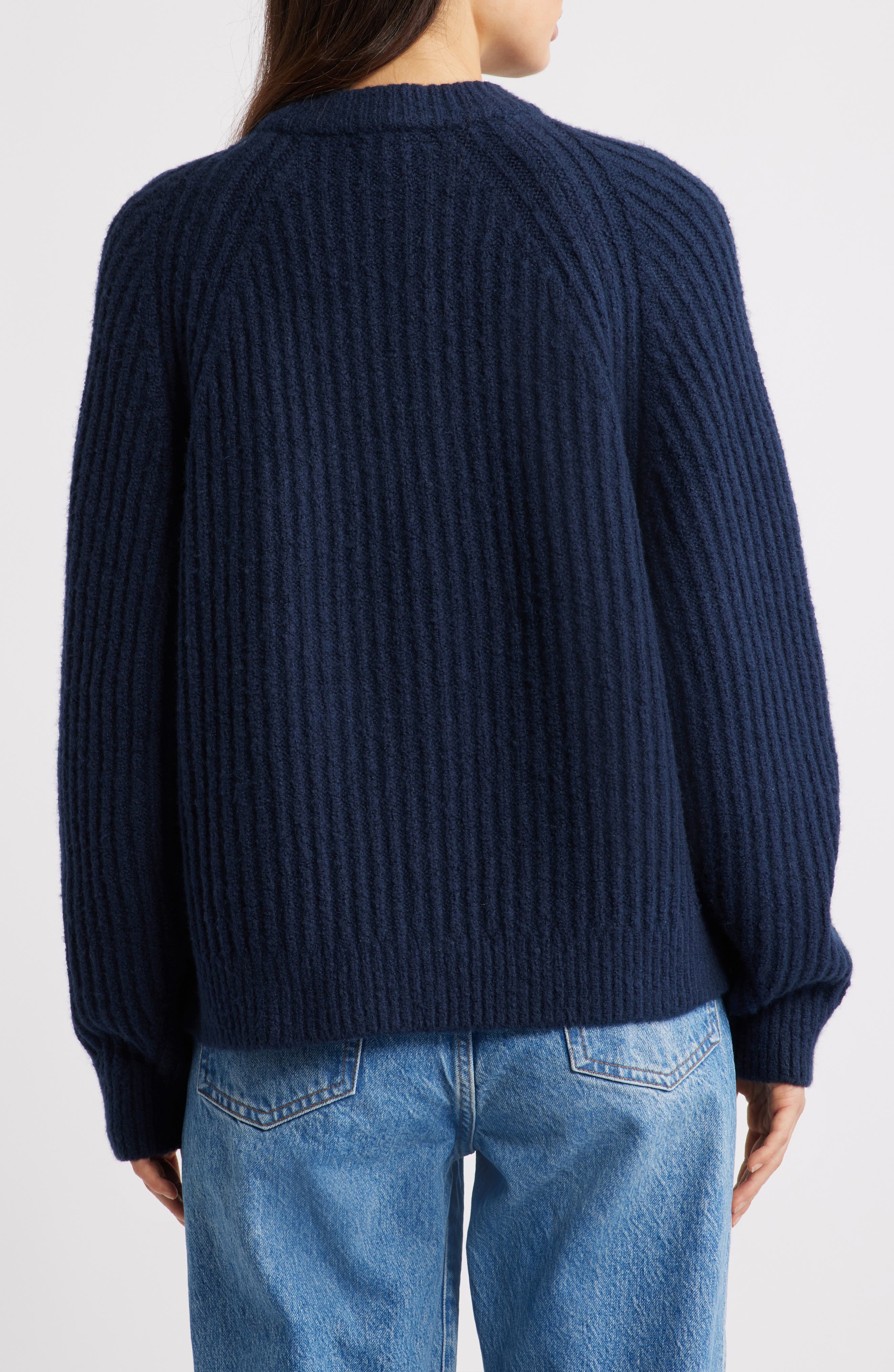Rib Cotton Blend Sweater - image 4