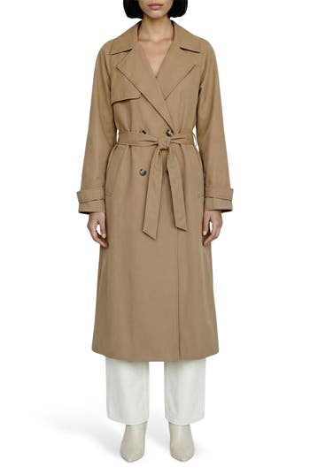VERO MODA Tessa Trench Coat in Kelp at Nordstrom Rack, Size X-Small