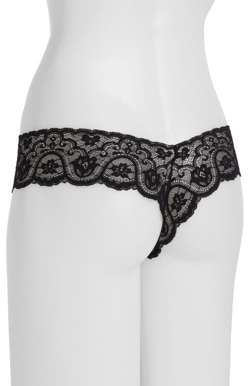 Commando 'tulip' Lace Thong In Black