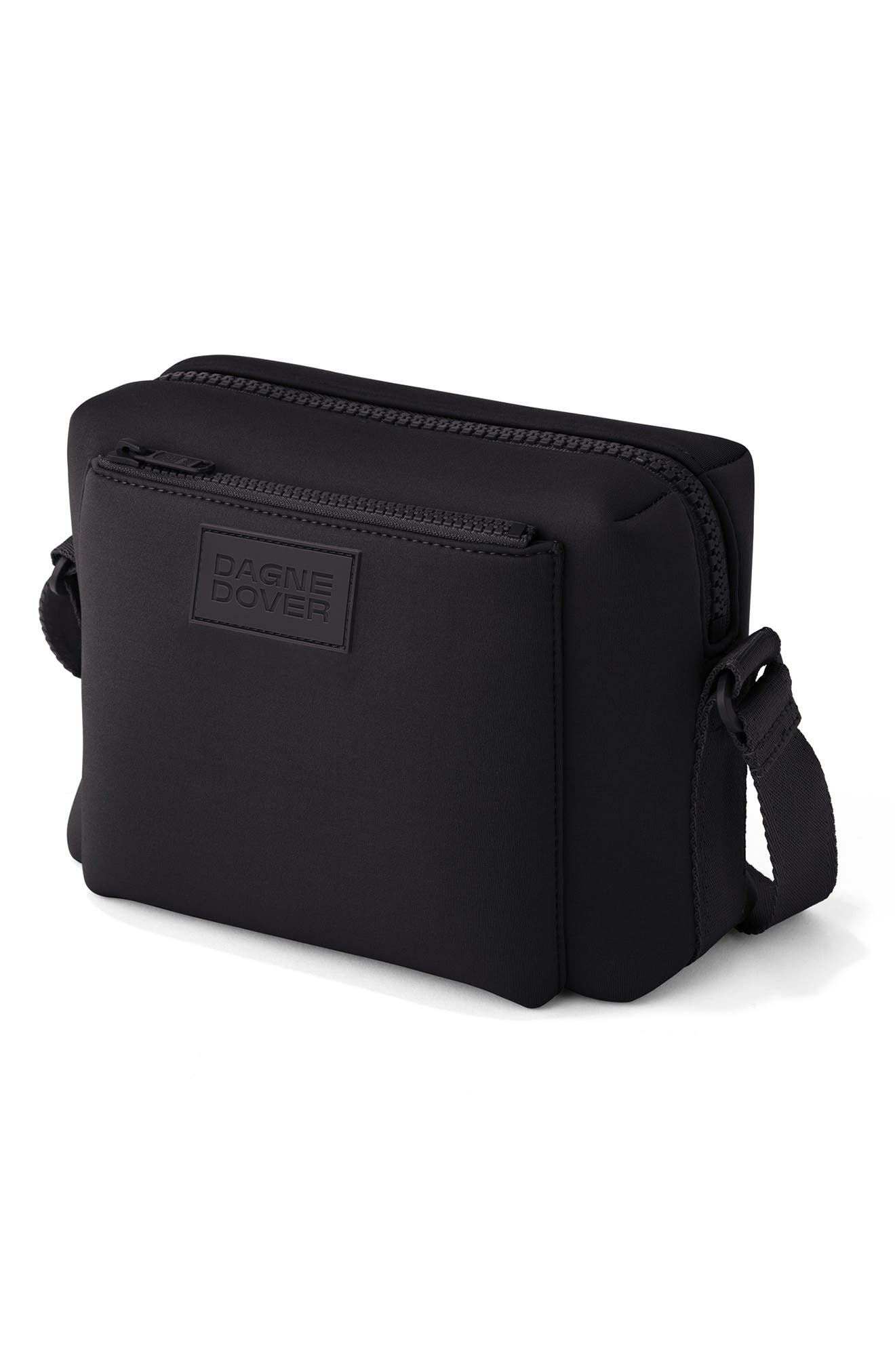 Dagne Dover Micah Neoprene Crossbody Bag, Alternate, color, Onyx