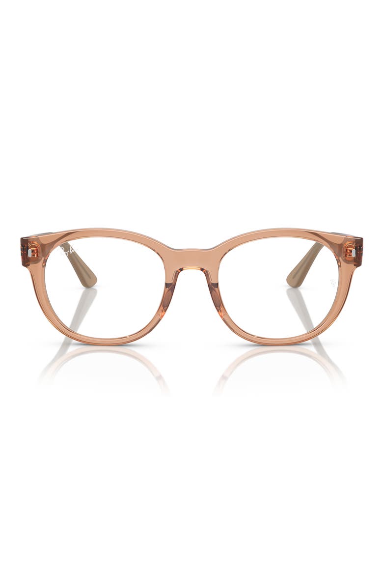 RX7227 53mm Square Optical Glasses, Main, color, BROWN