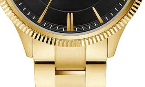 Bulova Black Dial Bracelet Watch, 42mm In Gold