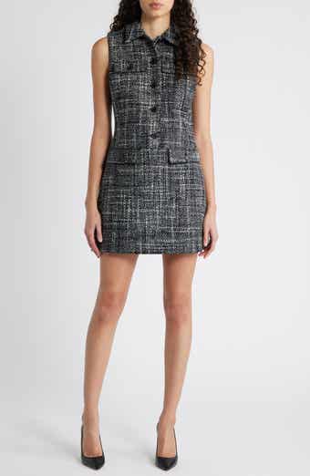 Theory Sleeveless Tweed Minidress