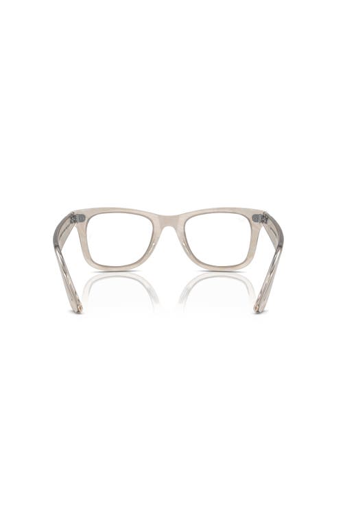 Ray Ban Ray-ban 50mm Square Optical Glasses In Gray