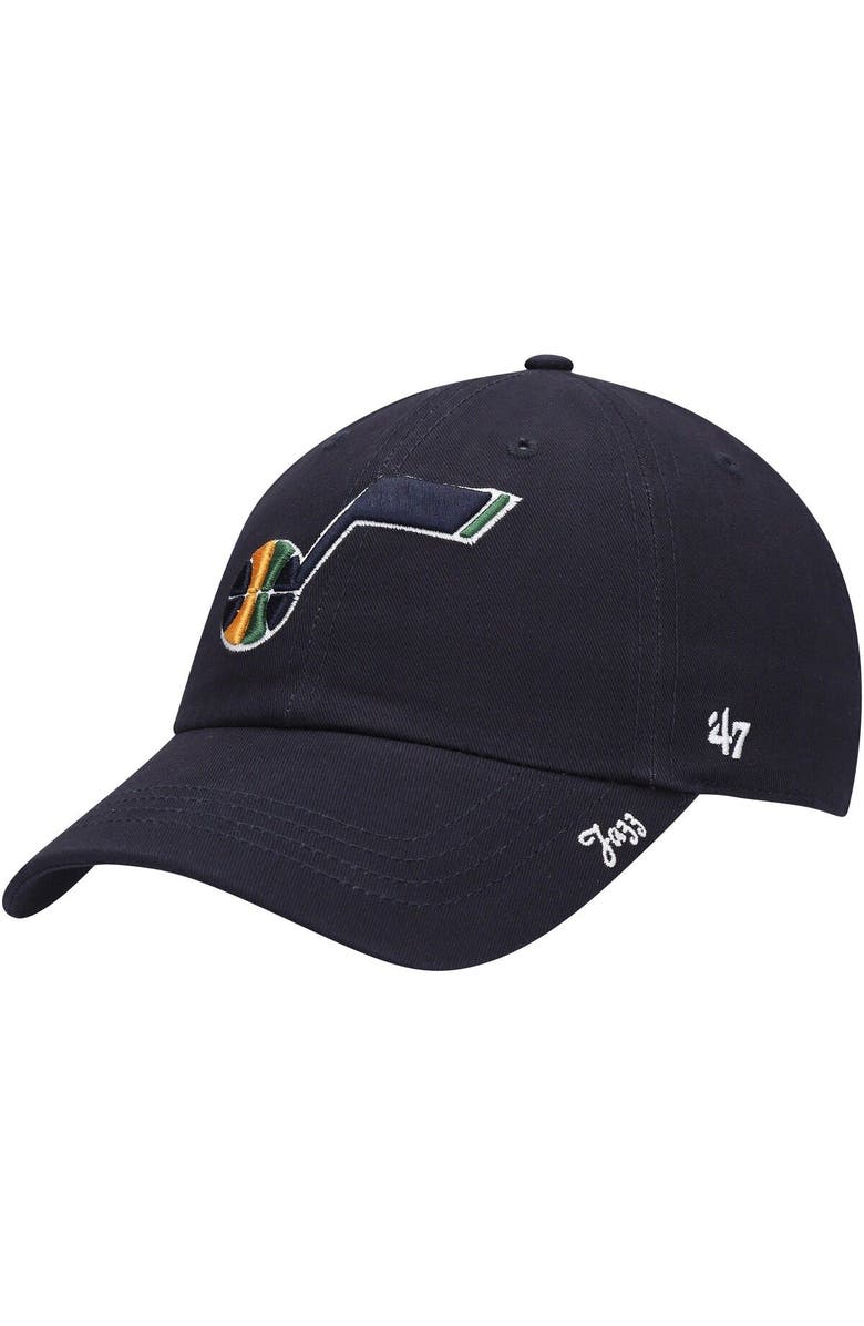 '47 Women's '47 Navy Utah Jazz Miata Clean Up Logo Adjustable Hat, Main, color, 