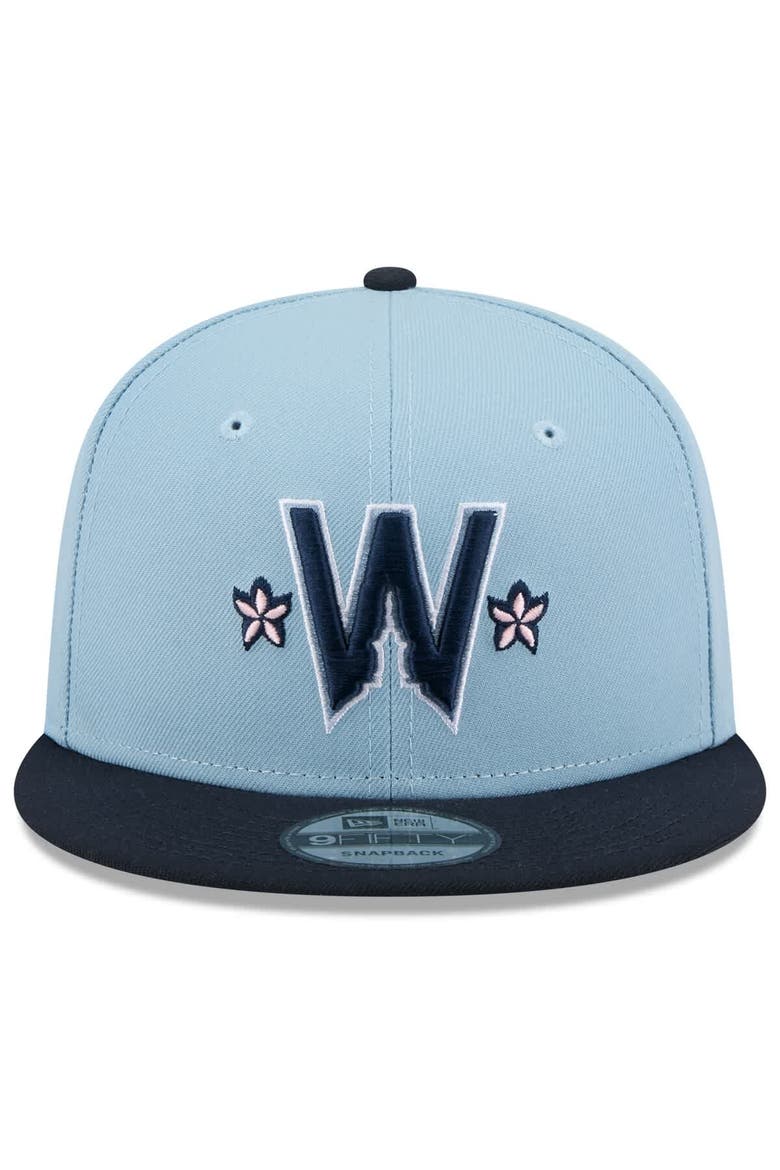 Men's New Era Light Blue/Navy Washington Nationals 2025 City Connect 9FIFTY Snapback Hat, Alternate, color, Light Blue