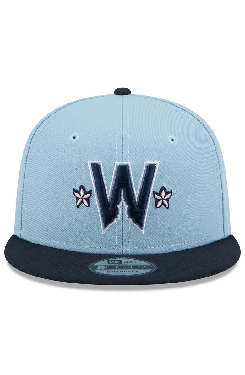 New Era Men's New Era Light Blue/Navy Washington Nationals 2025 City Connect 9FIFTY Snapback Hat, Alternate, color, Light Blue