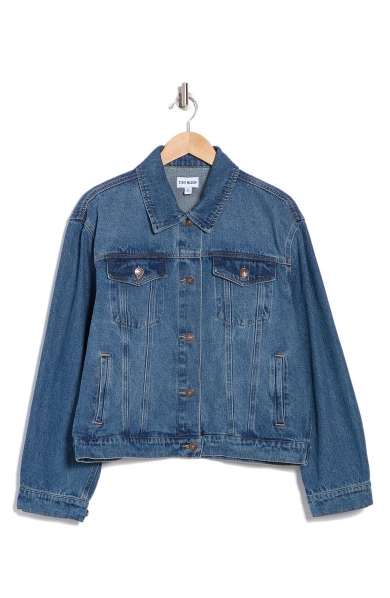 Steve Madden Denim Trucker Jacket, Alternate, color,