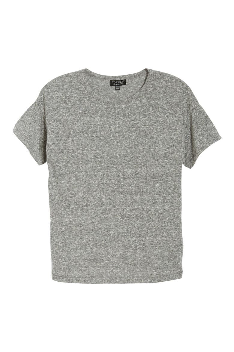 Short Sleeve Marl T-Shirt, Alternate, color, GREY MARL