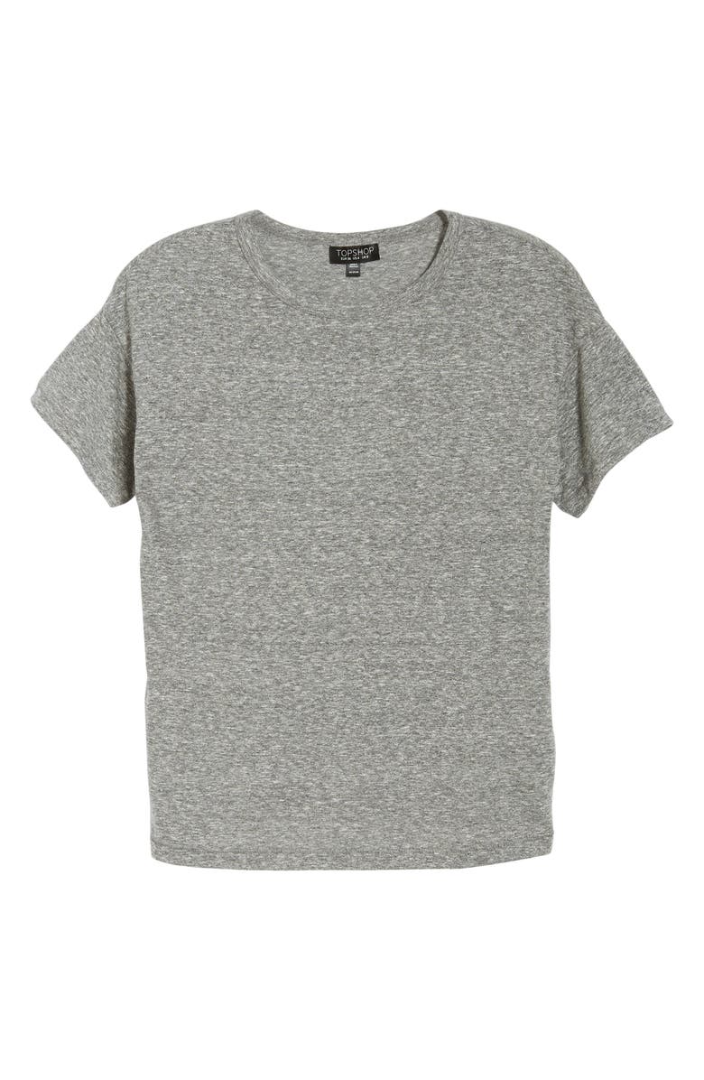 Topshop Short Sleeve Marl T-Shirt, Alternate, color,