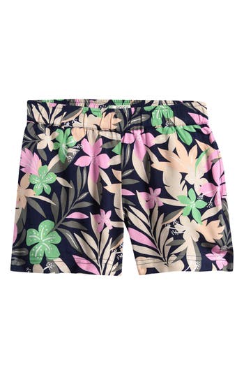 Roxy Kids' Blue Ocean Floor Shorts In Naval Academy