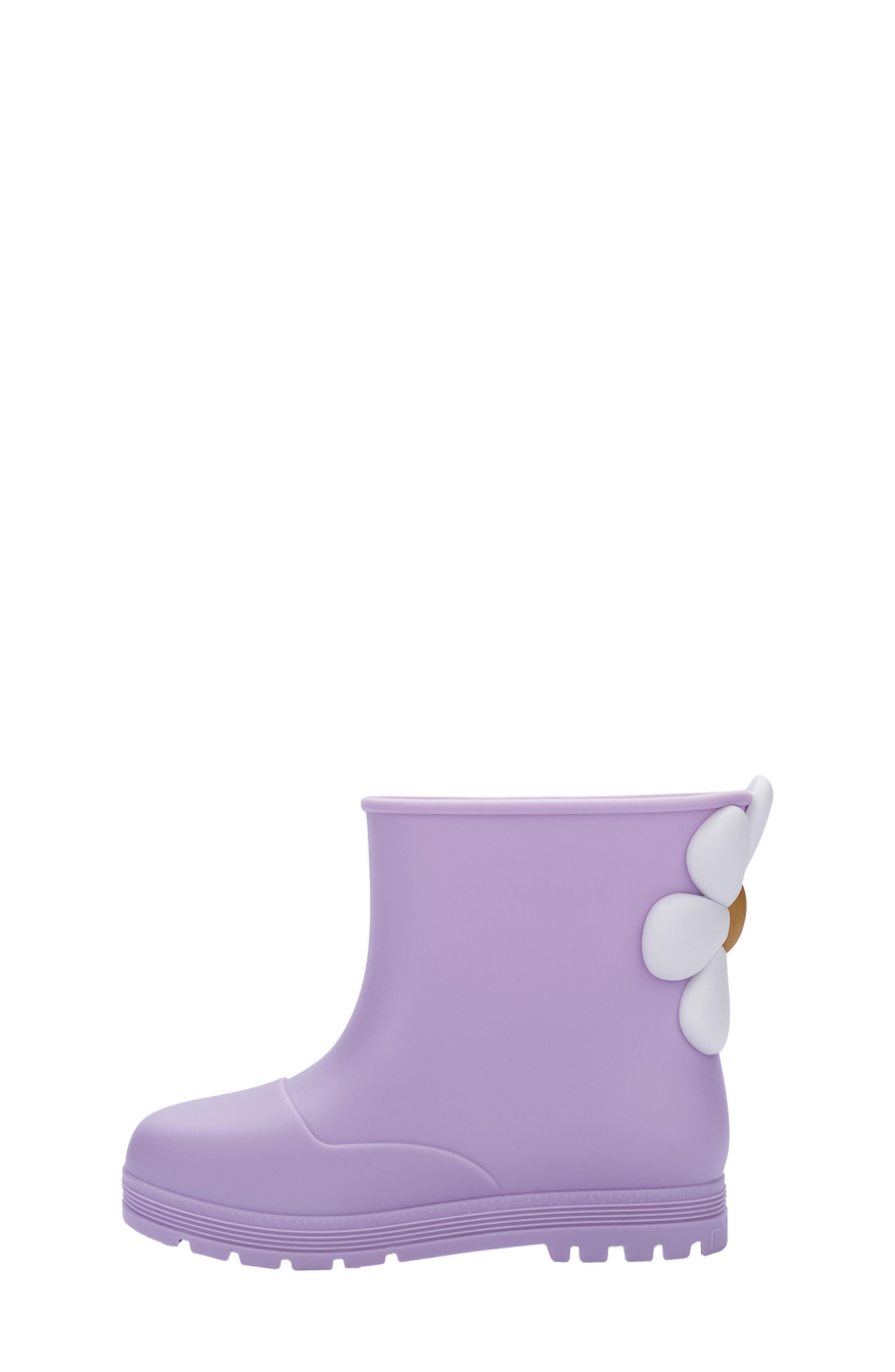 Kids' Welly Bloomy Waterproof Rain Boot, Alternate, color, LILAC/ WHITE