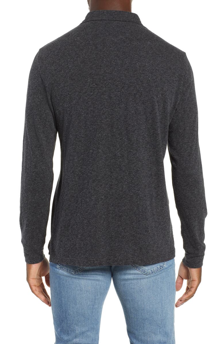 Faherty Luxe Heather Long Sleeve Polo, Alternate, color,