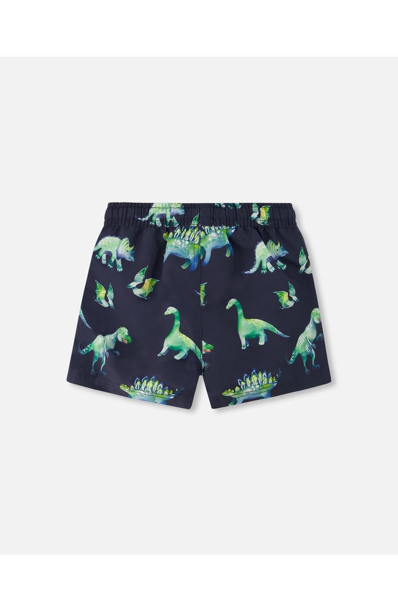 Deux par Deux Men's Men'S Boardshort Grey Printed Dinosaurs, Alternate, color, 