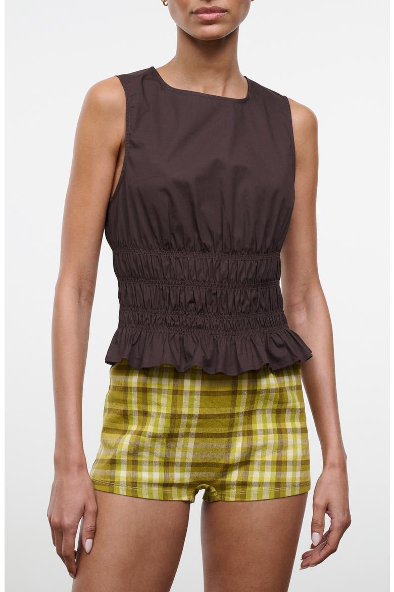 Culver Smocked Sleeveless Top, Main, color, EARTH