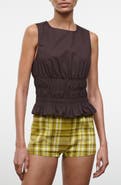 STAUD Culver Smocked Sleeveless Top