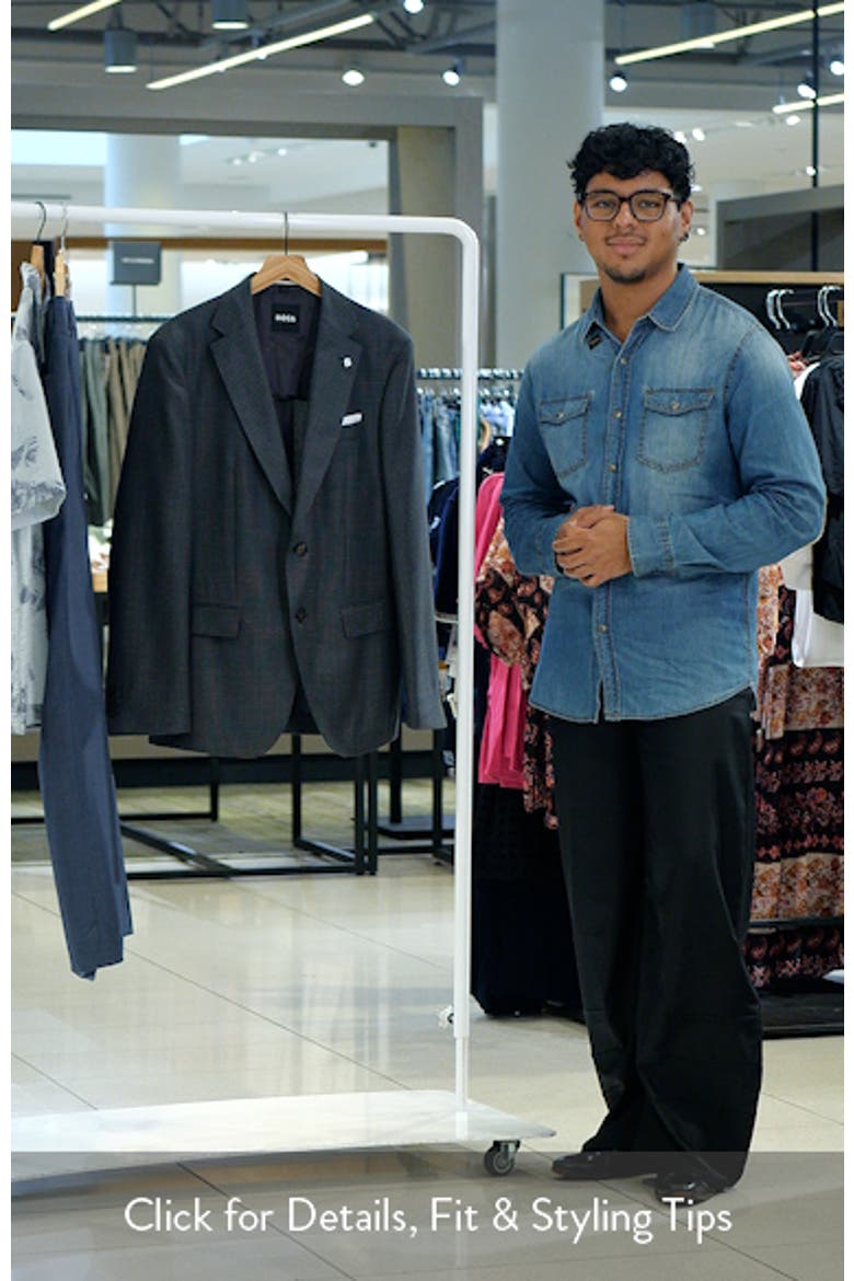 Hutson Slim Fit Dark Green Microcheck Virgin Wool Suit video