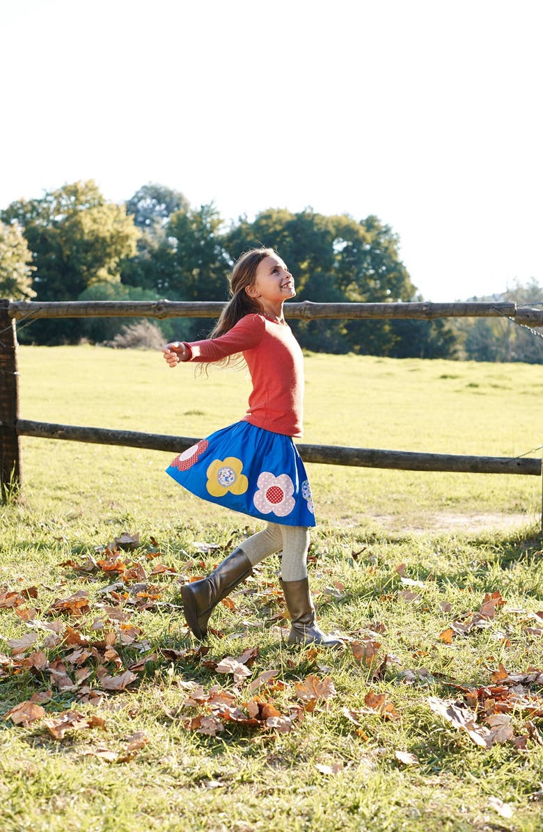 Mini Boden Appliqué Skirt, Alternate, color,