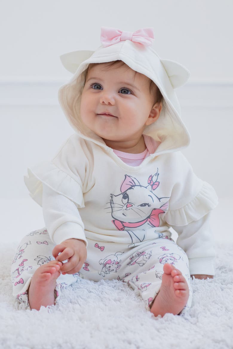 Fleece Hoodie and Pants Set, Alternate, color, Pink Cream Marie