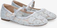 Kailee P Zora Crochet Lace Mary Jane Wedding Flats