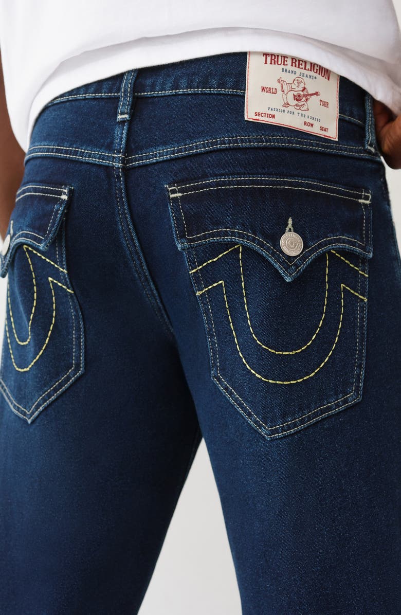 True Religion Geno Flap Pocket Slim Fit Jeans, Alternate, color, Dark Oak Wash